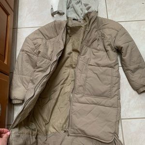 pretty little thing coat: beige, long